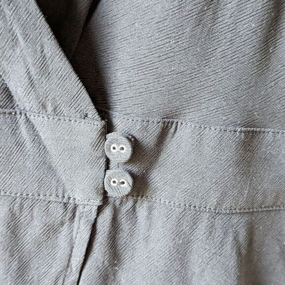 Madewell Pleated-Waist True-Wrap Mini Dress‎ True Black Size 10 NWT - Picture 13 of 15